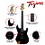Kit Guitarra Elétrica Stratocaster Tagima TG-500 Preto Completo - Imagem 2