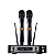 Microfone Sem Fio Duplo Profissional Dylan D-9000S UHF - Imagem 3