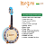 Kit Banjo Rozini Elétrico RJ11 Caixa Larga Azul Completo - Imagem 2