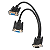 Cabo Vga MXT Tipo Y Db15 Macho X 2 Db15 Femea 30cm - Imagem 1