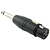Plug MXT Adaptador XLR Fêmea Para P10 Macho Mono Metal Preto - Imagem 2
