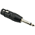 Plug MXT Adaptador XLR Fêmea Para P10 Macho Mono Metal Preto - Imagem 1