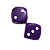 Par de Presilhas Para Prato De Bateria Dado Roxo Liverpool - Imagem 1