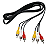 Cabo RCA  3+3 Standart Fechado 1.8Mt MXT - Imagem 1