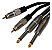 Cabo MXT Audio Aux 2 Rca X 2 P10 Mono Blindado Profissional - Imagem 4