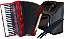Acordeon Todeschini YW827 41 Teclas 120 Baixos Vermelho - Imagem 1