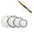 Kit Pele Williams Target Clear 10, 12, 14 WC1-14 + Baquetas - Imagem 1