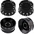 Kit 4 Knob Preto Dourado Para Guitarra Baixo Les Paul Sg Prs - Imagem 2