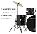 Bateria Acústica Vogga Bumbo 20 Urban Vpd120 Bk Completa - Imagem 3