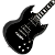 Guitarra SG Michael Oldflame GMG800 BLK All Black HH - Imagem 2