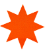 Cartela Adesivo Gaffer Fluorescente Laranja 9 Un 7x7cm Tesa - Imagem 2