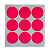 Cartela Adesivos Gaffer Fluorescente Rosa P 9 UN 7x7cm Tesa - Imagem 2