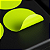 Cartela Adesivos Gaffer Fluorescente Amarelo 9 UN 7x7cm Tesa - Imagem 2