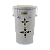 OUTLET Rebolo Luen Guetto 12"x50 Branco Pele Animal 49036BR - Imagem 1