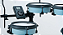 Bateria Eletrônica E-Force Powered Odery EF2-V1 Silver Blue - Imagem 7