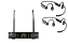 Kit 2 Microfones Sem Fio + Receiver Custom Sound Cw800rc 200 - Imagem 1