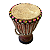Tambor Djembê Percussão Africana Peq 8" x 36 cm Pele Couro Animal - Imagem 5