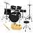 Bateria Compacta Juvenil Bumbo 16" Completa Pro Fire Preto - Imagem 4