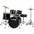 Bateria Compacta Juvenil Bumbo 16" Completa Pro Fire Preto - Imagem 1