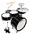 Bateria Infantil Bumbo 14" Madeira E Pele Leitosa Preta - Imagem 1