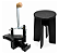 Bateria Infantil Bumbo 14" Madeira E Pele Leitosa Preta - Imagem 6