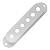 Cover Capa Branca Captador Single Coil Malagoli Com Furos - Imagem 1