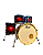 Shell Pack Bateria Pearl Decade Maple 22 Deep Red Burst - Imagem 4