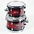 Shell Pack Bateria Pearl Decade Maple 22 Deep Red Burst - Imagem 9