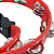 Pandeiro Meia Lua Liverpool Vermelho Profissional PML001VM - Imagem 2