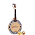 Banjo Rozini Elétrico 4 Cordas Profissional Rj11 Branco - Imagem 1