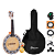 Kit Banjo Rozini Elétrico 4 Cordas Rj11 Branco Completo - Imagem 1
