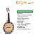 Kit Banjo Rozini Elétrico 4 Cordas Rj11 Branco Completo - Imagem 2