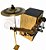 O Acústico Drum Set Cajón 3in1 Ganza Platinela Suporte prato OA152 - Imagem 1