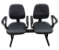 Cadeira Longarina Diretor 2 lugares c/ Apoio de Braços Assento e Encosto c/ Capa - RF - Imagem 2
