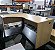 Mesa de Escritório em L Usada 1,20m x1,60m ( E x D ) Tampo e Base 25mm Amadeirado Claro - Imagem 7