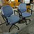 Cadeira Interlocutor Diretor Usada Braço Corsa Tecido Azul Claro Gomada * Sem Regulagens * - Imagem 3