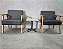Conjunto Sala de espera c/ 2 Poltronas Estofada Modelo Stambu c/ Braços e Pés Madeira *Produto Novo* - Imagem 4