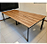 Mesa de Reunião Base em Aço Tampo 25mm 2,70 x 1,20m Amadeirado c/ Caixa Elétrica - Imagem 2