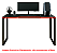 Mesa Gamer MG134/60P25TUB 1340x600 Tampo 25mm Base Tubular - Imagem 3