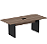 Mesa de Reunião Tampo Walnut 25mm 2,00x0,90m MRPB2000P25PP WN/PR c/ PowerBox *Produto Novo* - Imagem 1