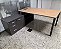 Mesa de Escritório Presidente 1,60 x 1,70m c/ Armário Anexo 3 Gavetas + 1 Porta + Prateleira Mesa a Direita *SEMINOVO* - Imagem 3