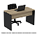 Mesa de Escritório Tampo 25mm 1,20x0,60m Pé Painel M1200P25PP NL/PR * Produto Novo* - Imagem 4