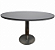 Mesa de Reunião Redonda Tampo 25mm Novo Diâmetro 1,10m Cor Grafite Base Usada em Aço Inox c/ Contrapeso *Super estável* - Imagem 1