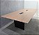 Mesa de Reunião Usada 8 Lugares 2,40m x 1,20m Tampo 25mm Amadeirado c/ 2 PowerBox em Aço - Imagem 2