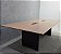 Mesa de Reunião Usada 8 Lugares 2,40m x 1,20m Tampo 25mm Amadeirado c/ 2 PowerBox em Aço - Imagem 4