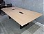 Mesa de Reunião Usada 8 Lugares 2,40m x 1,20m Tampo 25mm Amadeirado c/ 2 PowerBox em Aço - Imagem 6