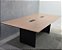 Mesa de Reunião Usada 8 Lugares 2,40m x 1,20m Tampo 25mm Amadeirado c/ 2 PowerBox em Aço - Imagem 9