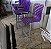 Banqueta Alta Usada Flexform Moiré Purple - Imagem 5