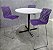 Conjunto Mesa Bistrô + 3 Banquetas Altas Flexform Moiré Purple (ROXA) *Usados Seminovos* - Imagem 2