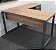 Mesa de Escritório c/ Mesa Complemento em L Tampo 25mm 1,34m x1,50m Pé em Aço c/ Gaveteiro*NV* - Imagem 2